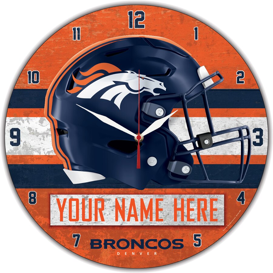 Denver Broncos Wall Clock
