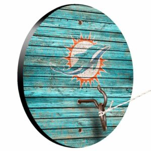 Miami Dolphins Weathered Design Hook And Ring Game