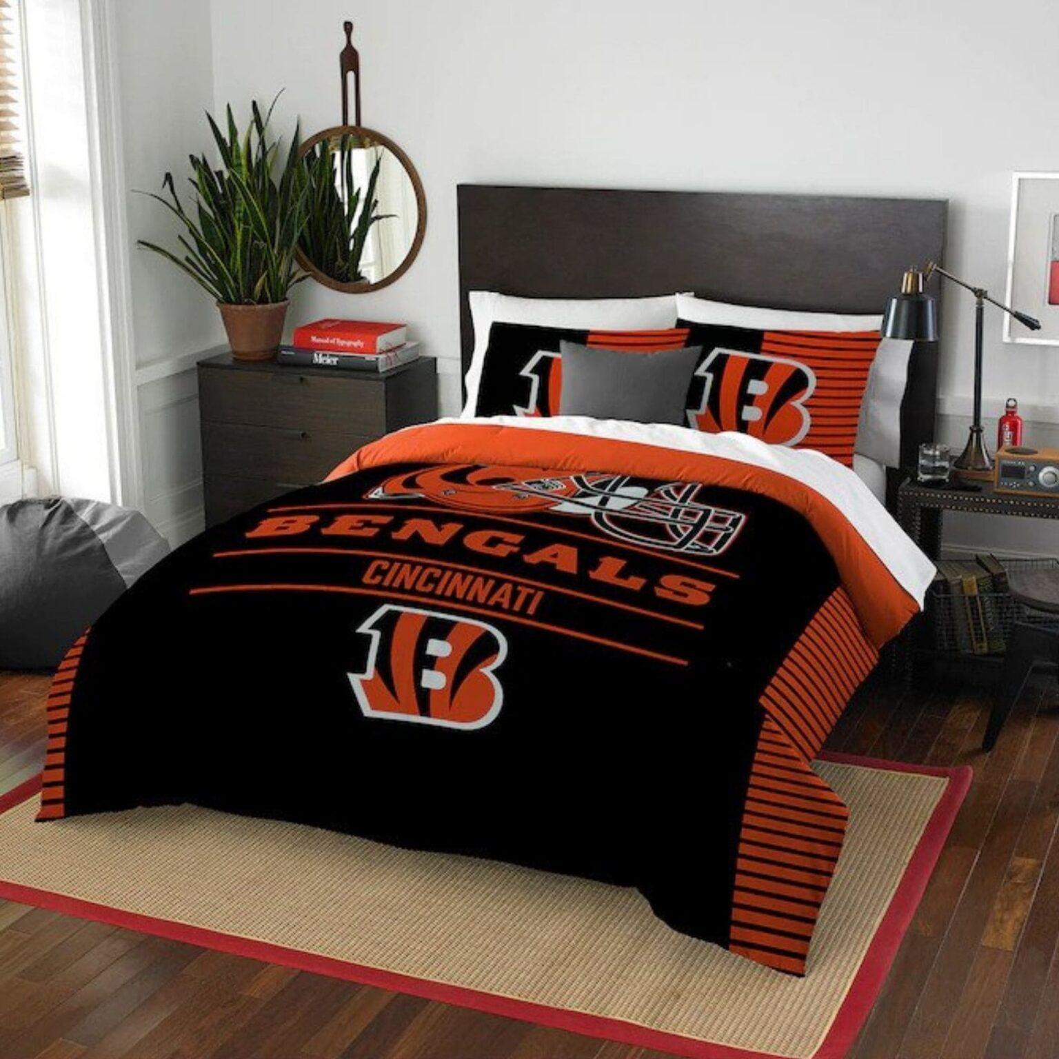 Cincinnati Bengals Bed Set 2024 | Football Accessories