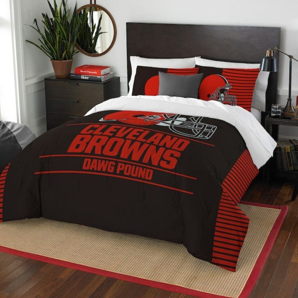 Cleveland Browns Heathered Stripe 3-Piece Full/Queen Bed Set