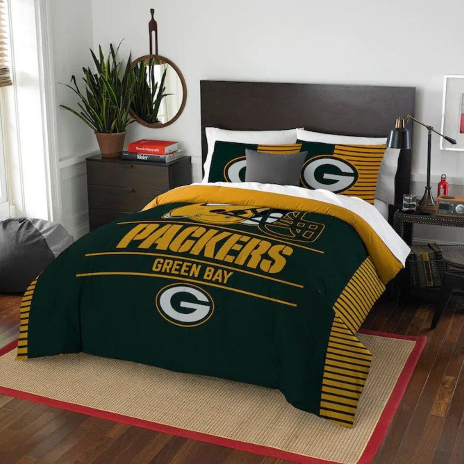 Green Bay Packers Bed Set 2024 Football Accessories   Green Bay Packers Bedding Sets 1536x1536 